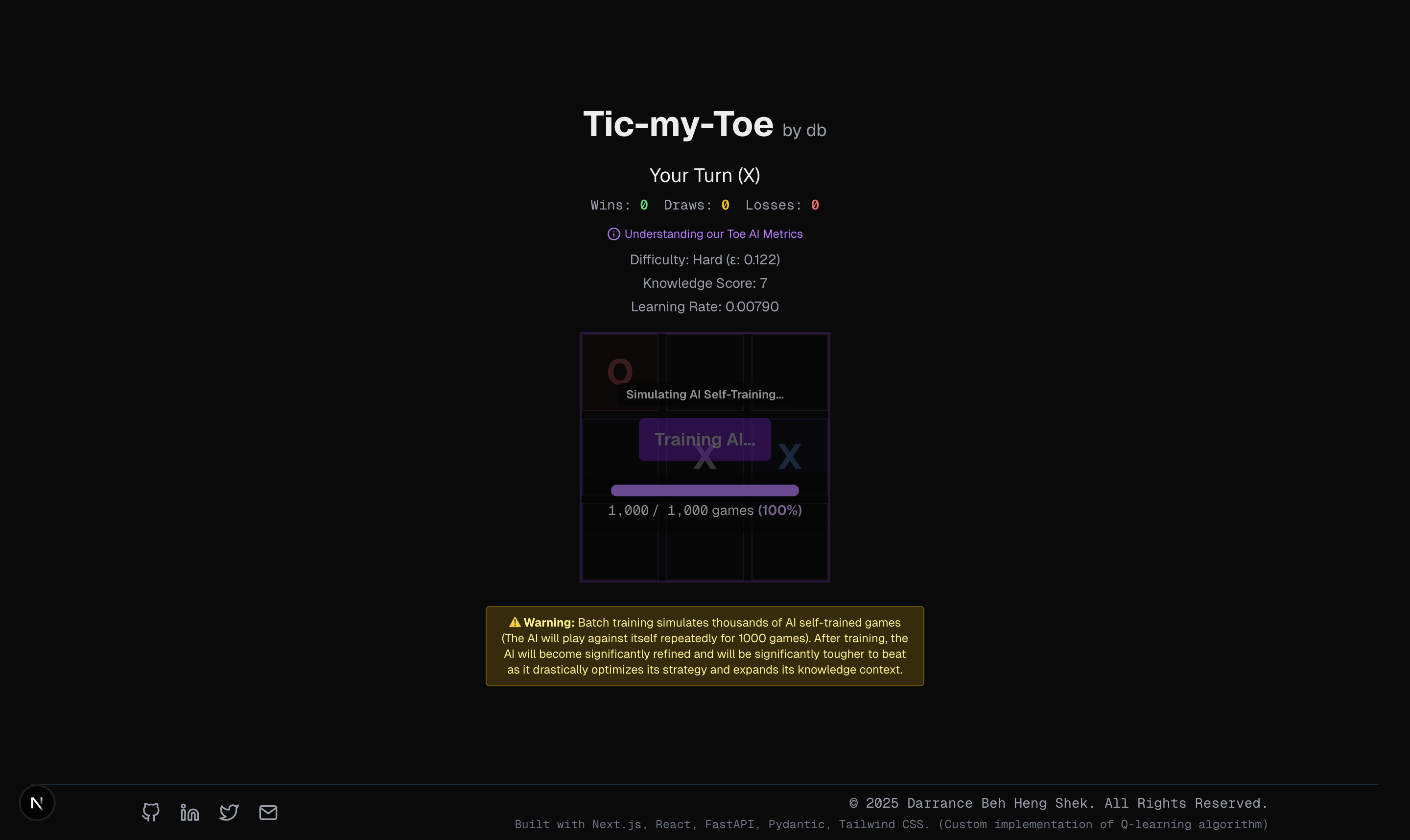 Tic-AI-Toe screenshot